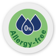 Infographic showing that SilverWater baby wet wipes are allergy free
